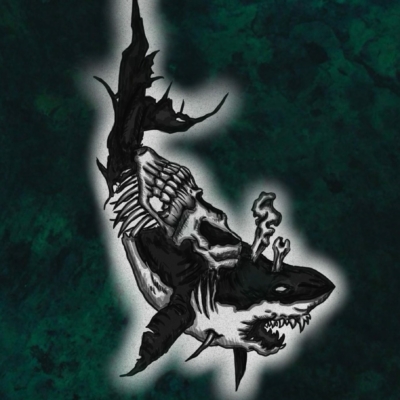 Graphic design iof a shark tattoo