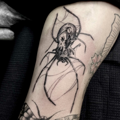 Spider and octopus tattoo on an arm to fill the sleeve.