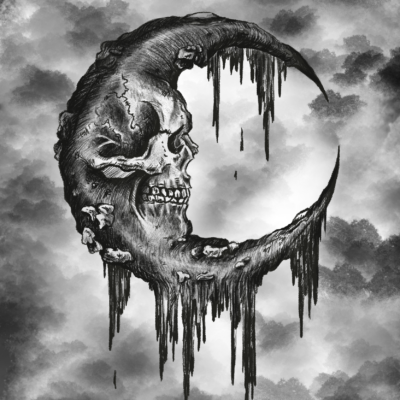 Moon tattoo digital design