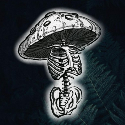 Psychodellic mushroom tattoo design